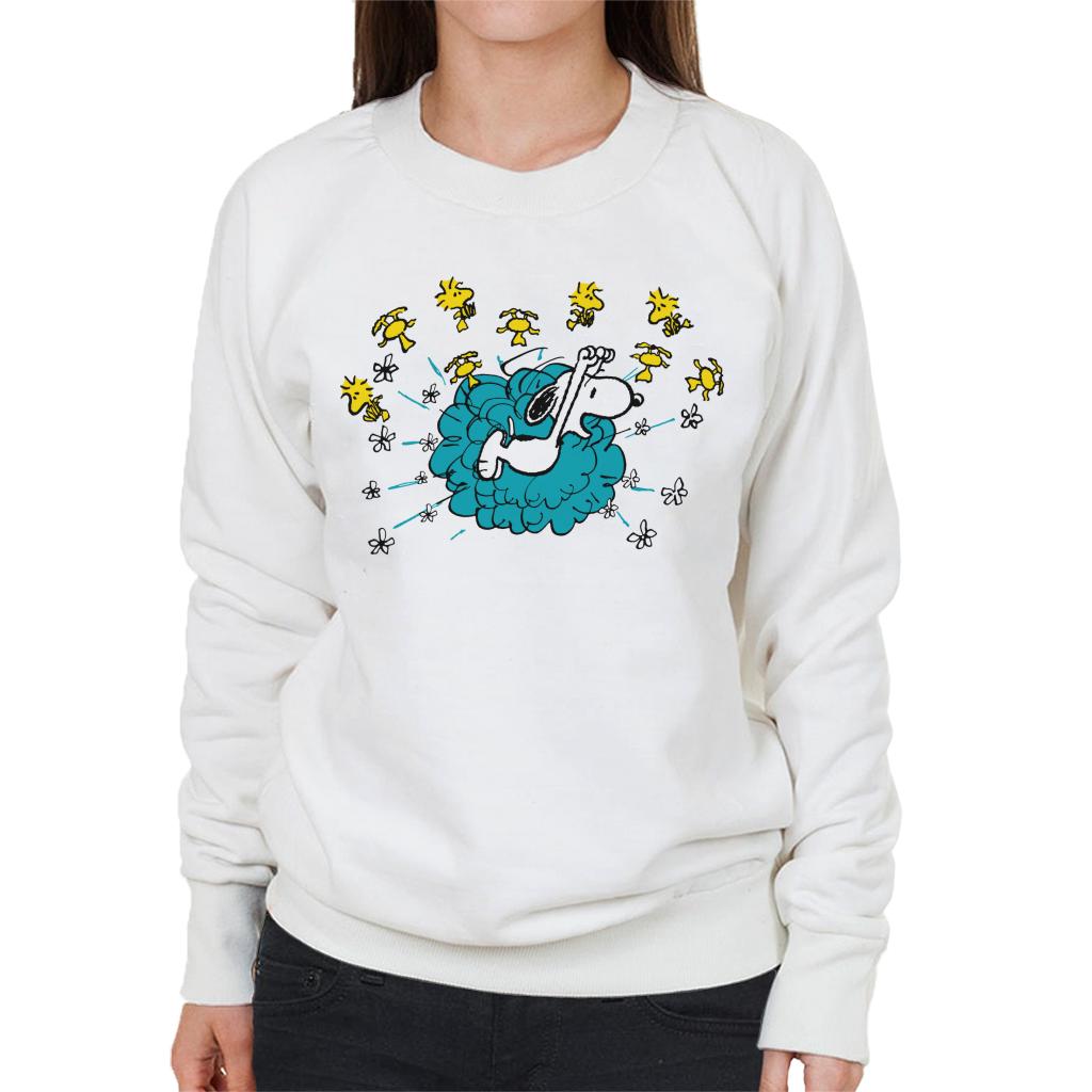 Peanuts Snoopy Woodstock Flower Puff Women's Sweatshirt product image 4