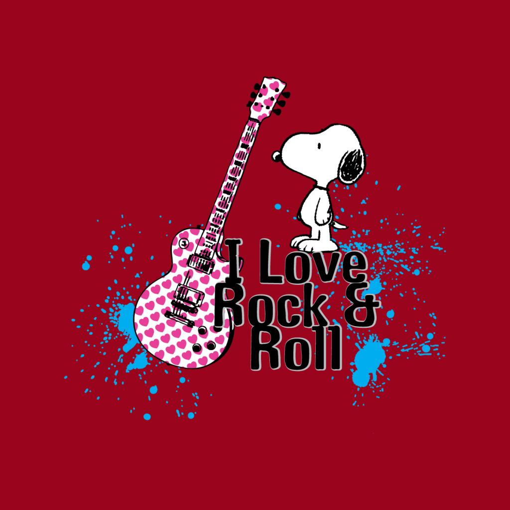 Peanuts I love Rock & Roll Snoopy Men's Hooded Sweatshirt product image 7