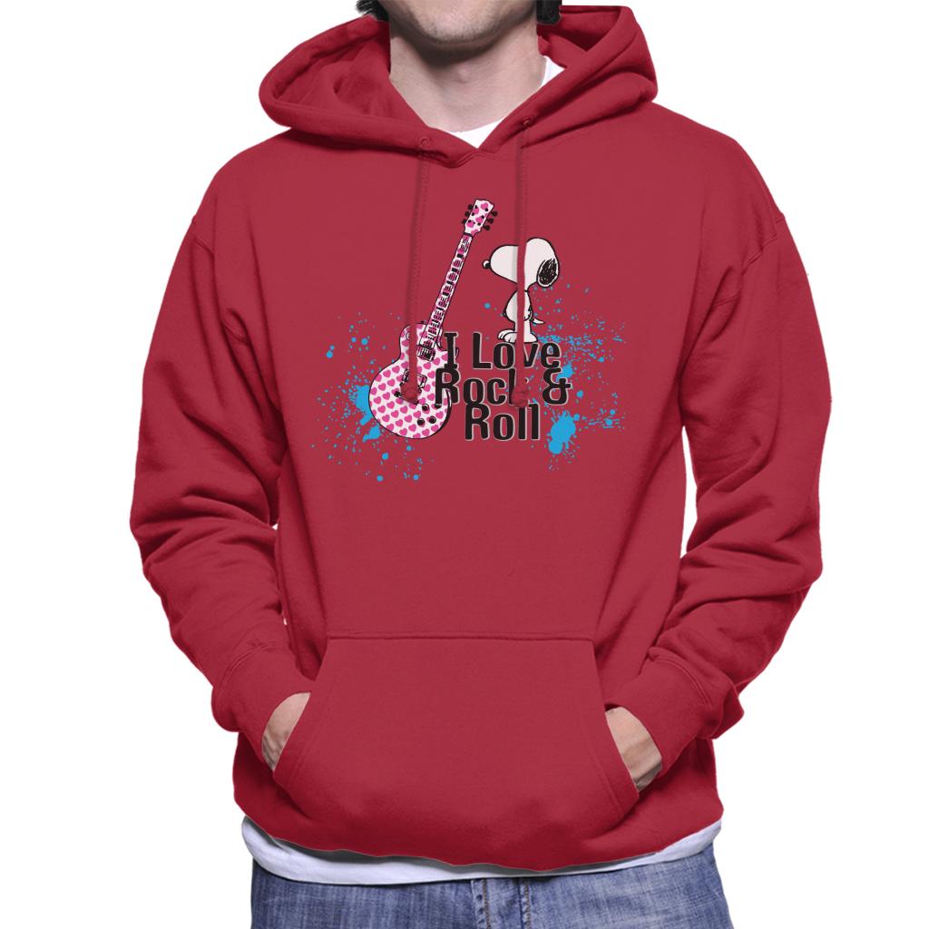 Peanuts I love Rock & Roll Snoopy Men's Hooded Sweatshirt product image 6