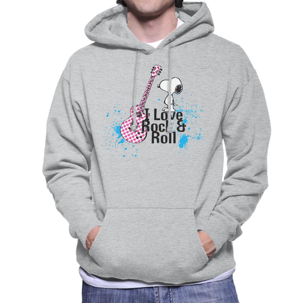 Peanuts I love Rock & Roll Snoopy Men's Hooded Sweatshirt product image 1