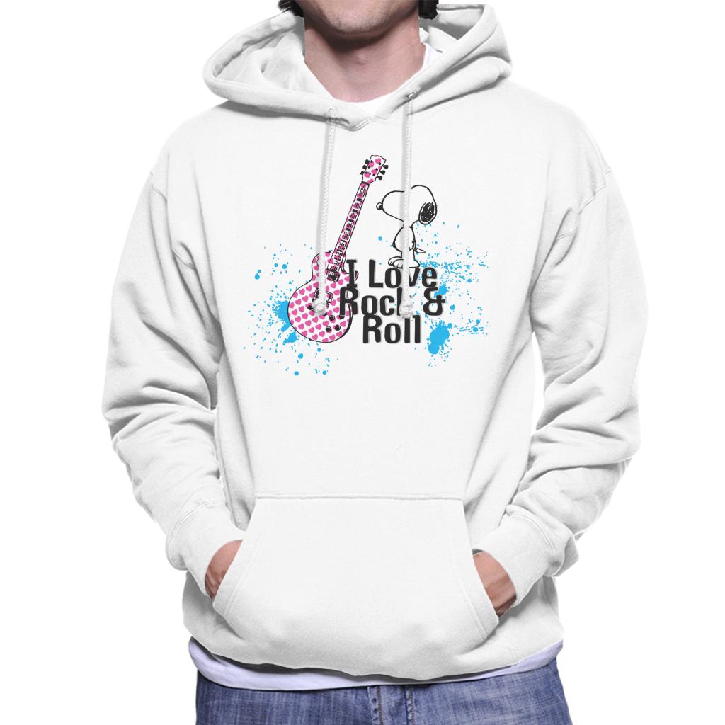 Peanuts I love Rock & Roll Snoopy Men's Hooded Sweatshirt product image 4