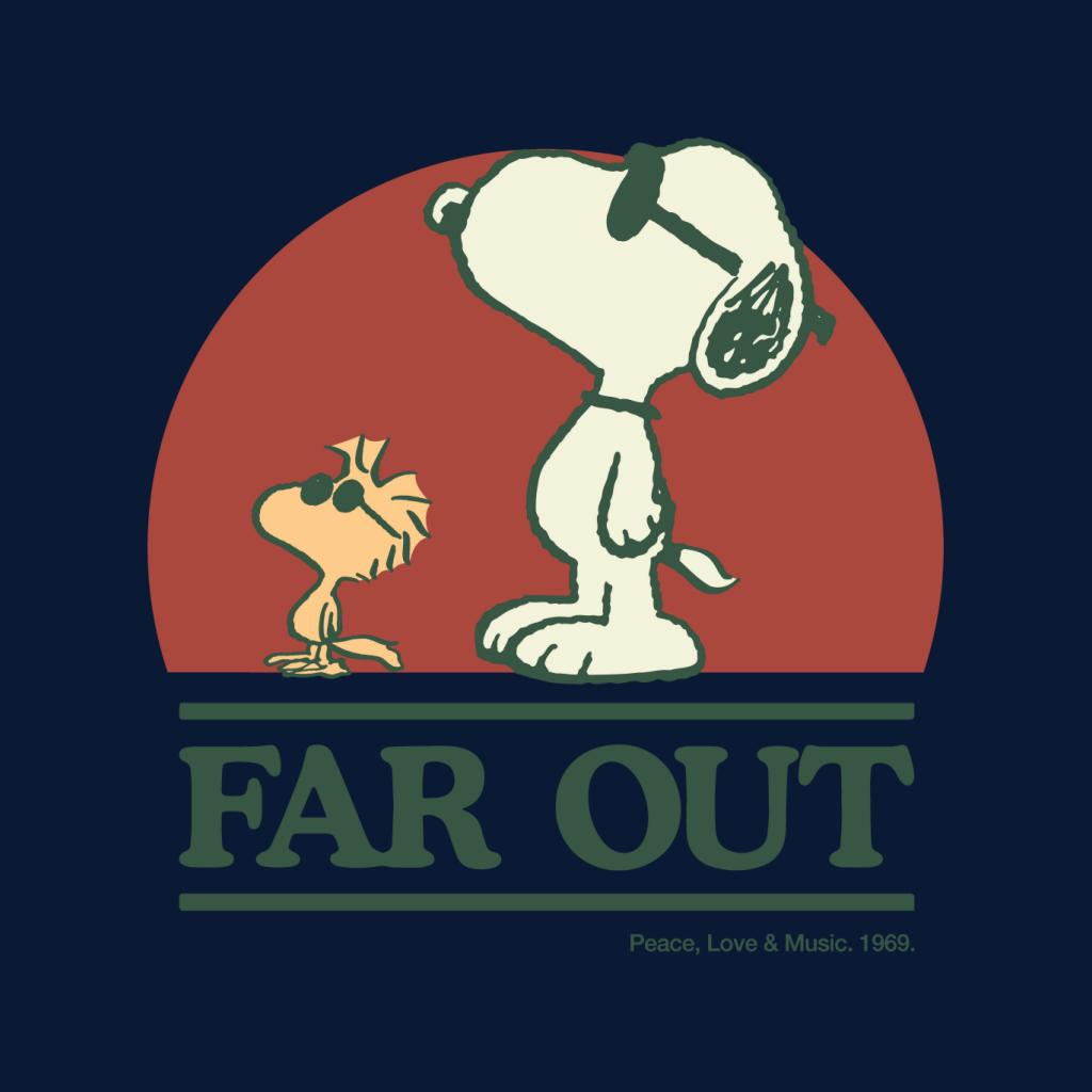 Peanuts Far Out Peace Love And Music Men's T-Shirt product image 2