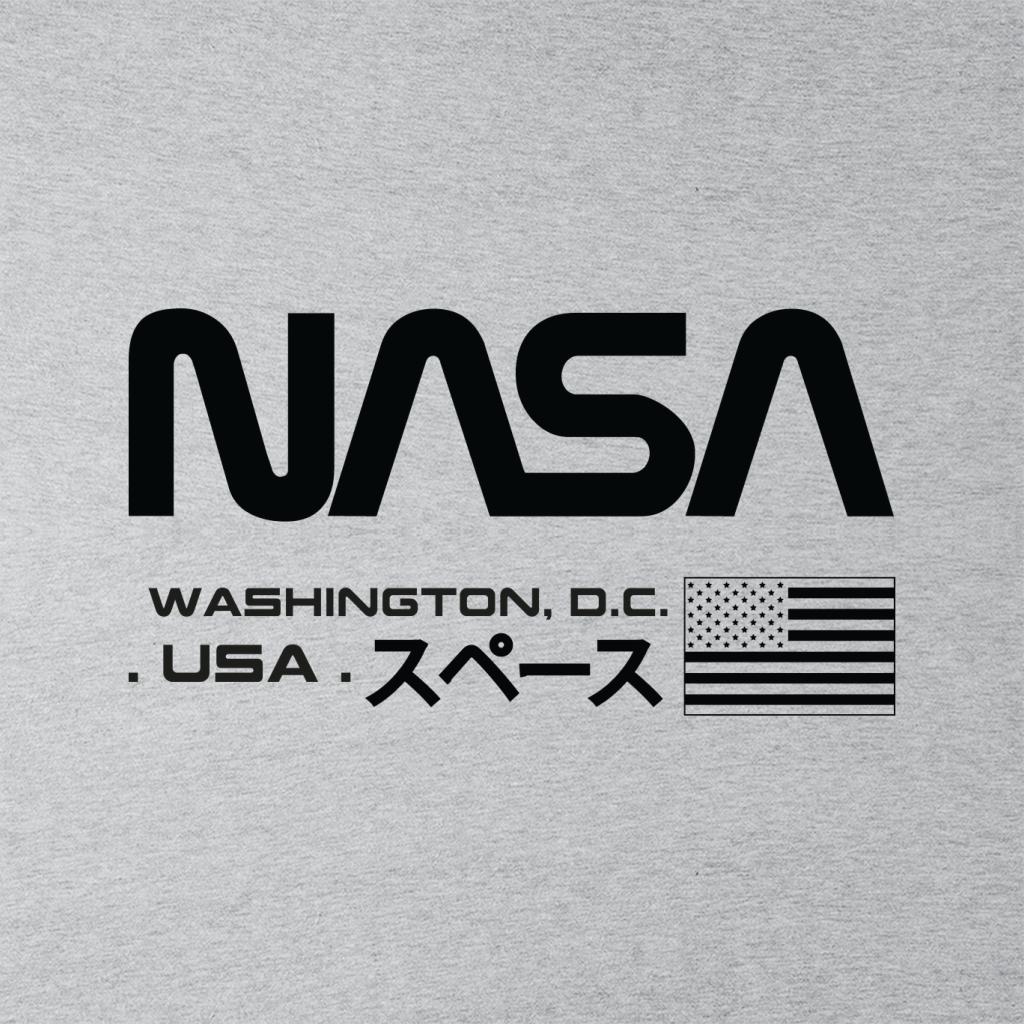 NASA US Flag Japanese Text Men's T-Shirt product image 2