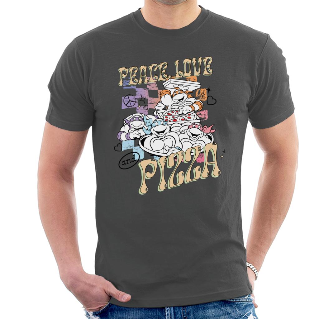 Teenage Mutant Ninja Turtles Peace Love Pizza Men's T-Shirt product image 1