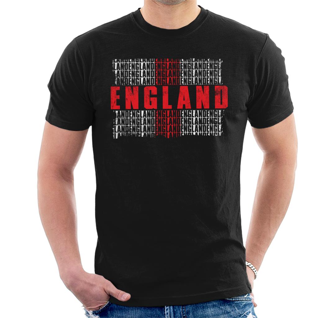 England Cascade Flag Euro Football Men's T-Shirt product image 1