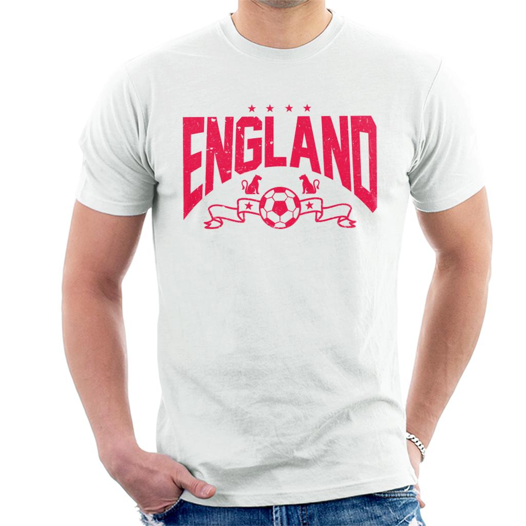 England Red Text Euro Football Banner Men's T-Shirt product image 1