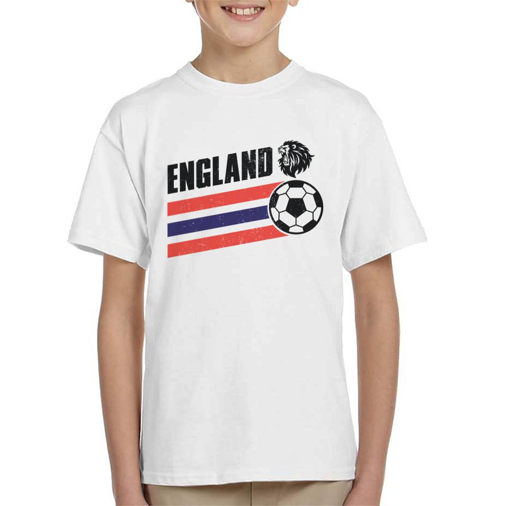 England Lion Head Euro Football Stripe Kid's T-Shirt product image 1