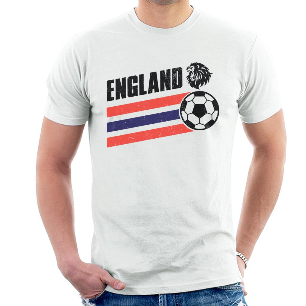 England Lion Head Euro Football Stripe Men's T-Shirt product image 1