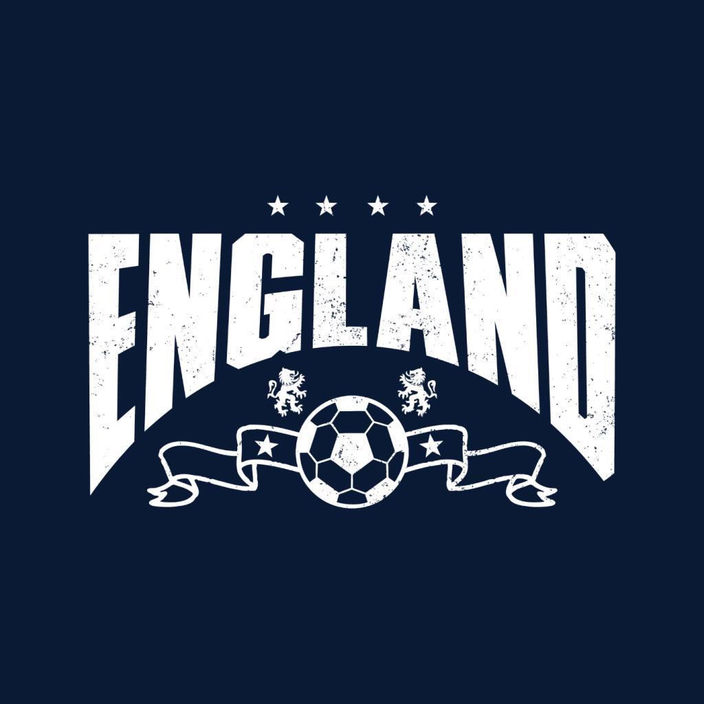 England White Print Euro Football Banner Men's T-Shirt product image 2