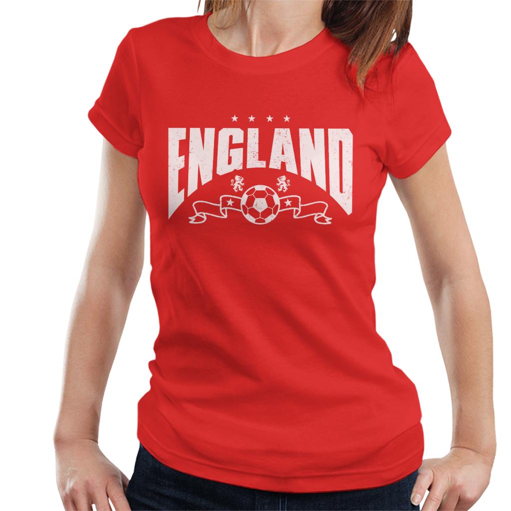 England White Print Euro Football Banner Women's T-Shirt product image 1