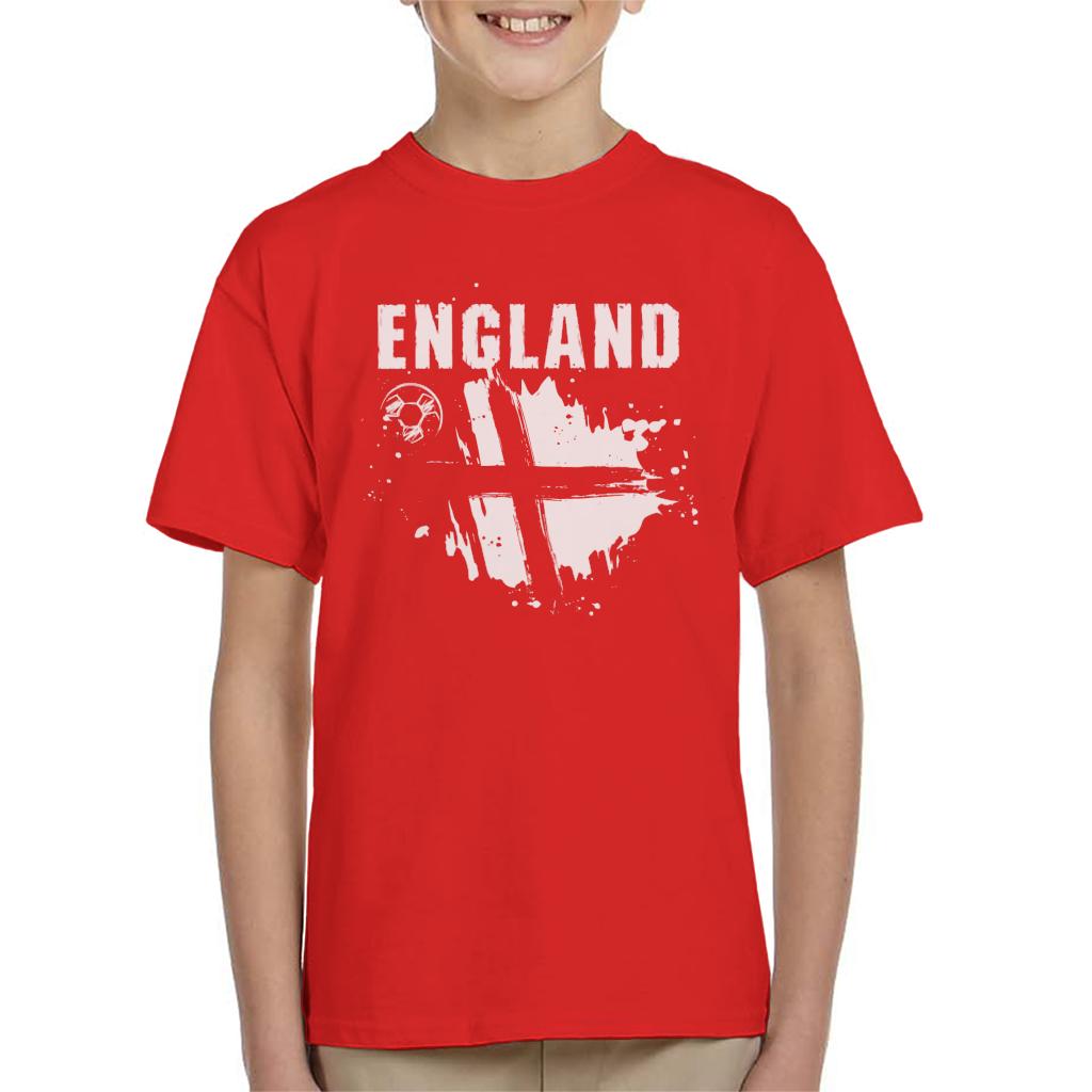 England Paint Splatter Euro Football Kid's T-Shirt product image 1