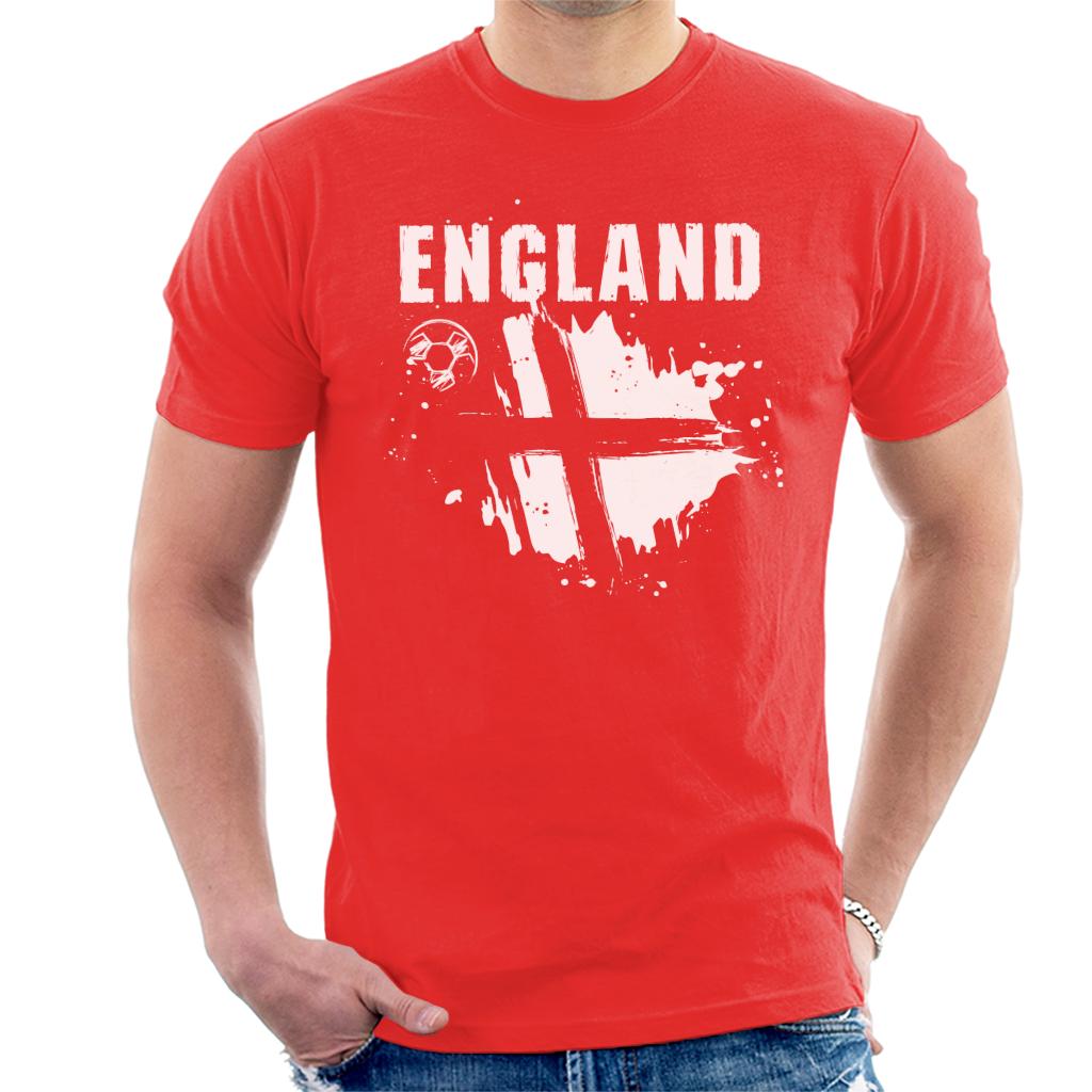 England Paint Splatter Euro Football Men's T-Shirt product image 1