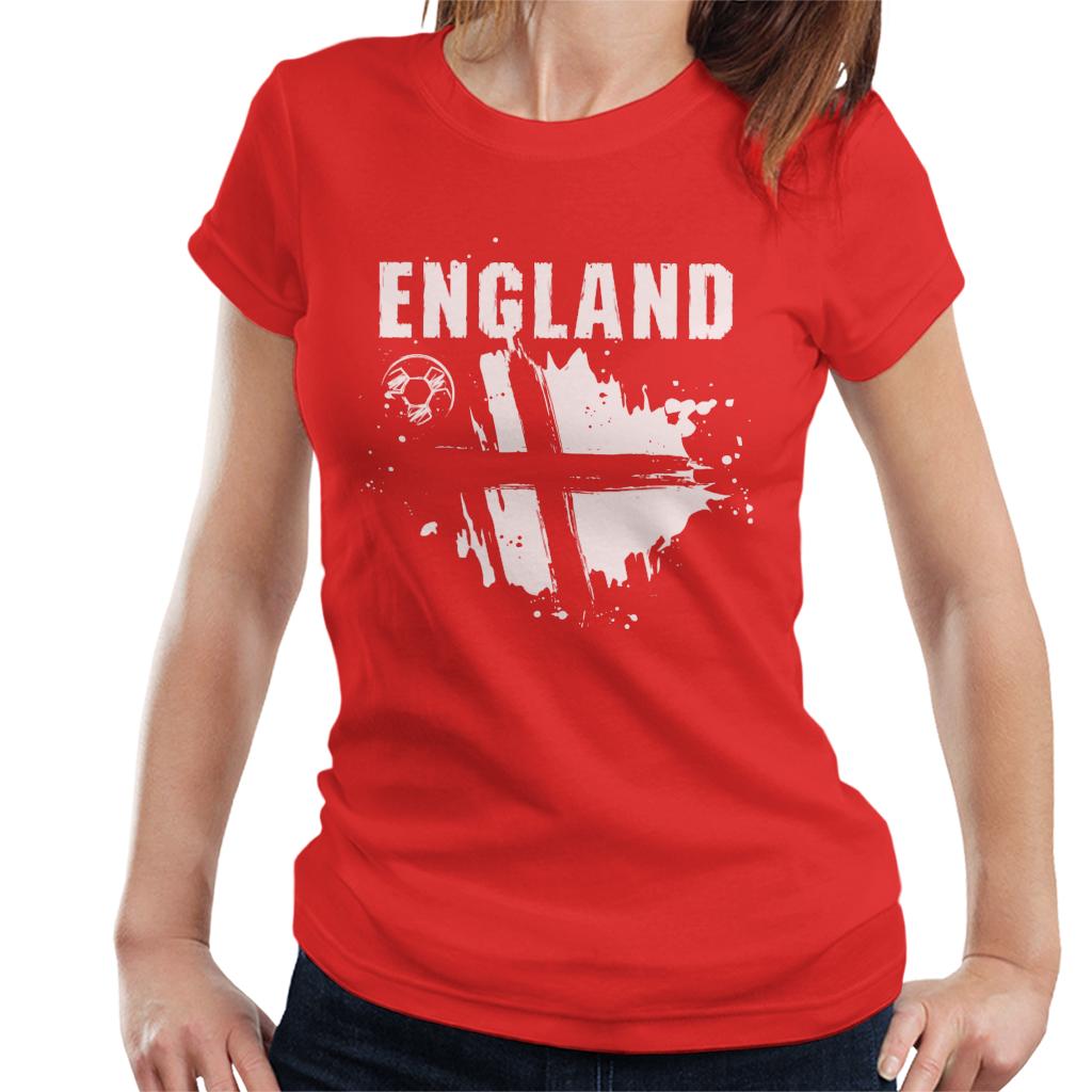 England Paint Splatter Euro Football Women's T-Shirt product image 1