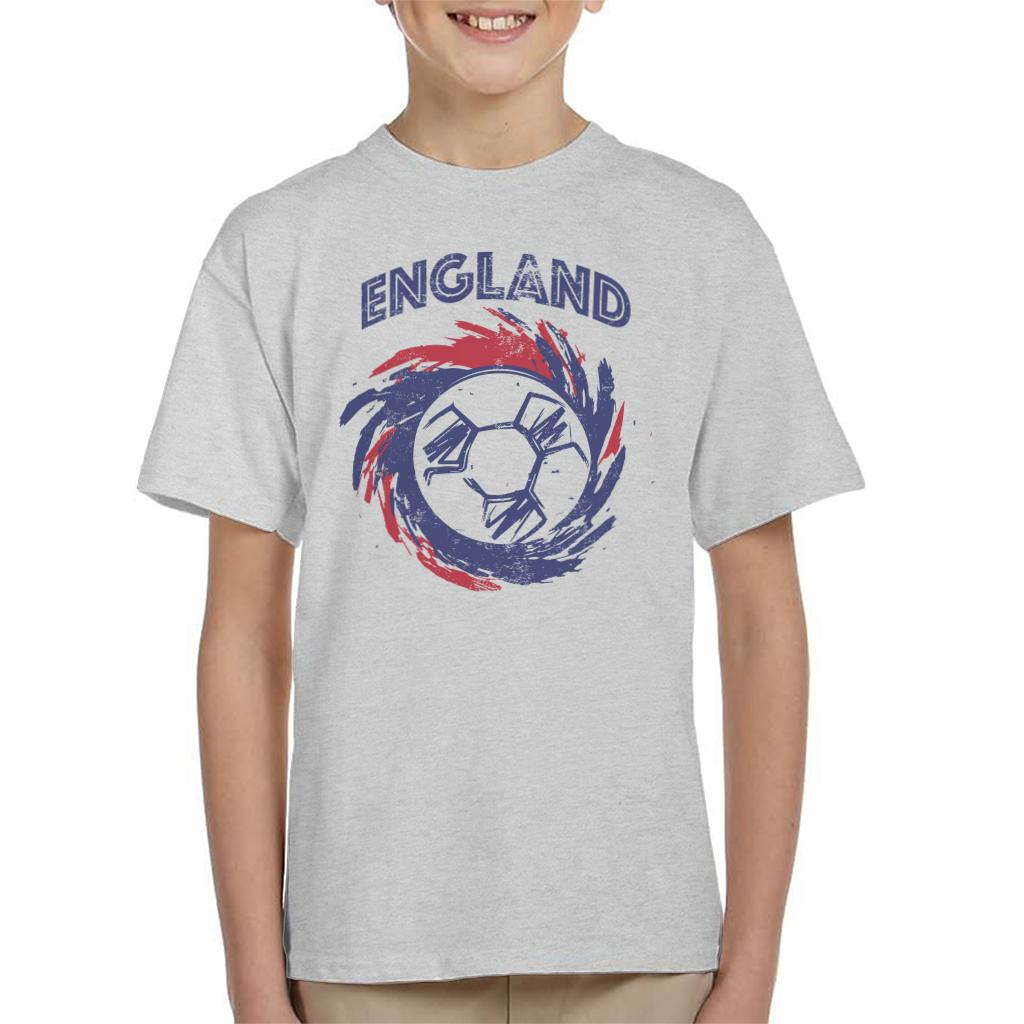 England Spin Paint Streaks Euro Football Kid's T-Shirt product image 1