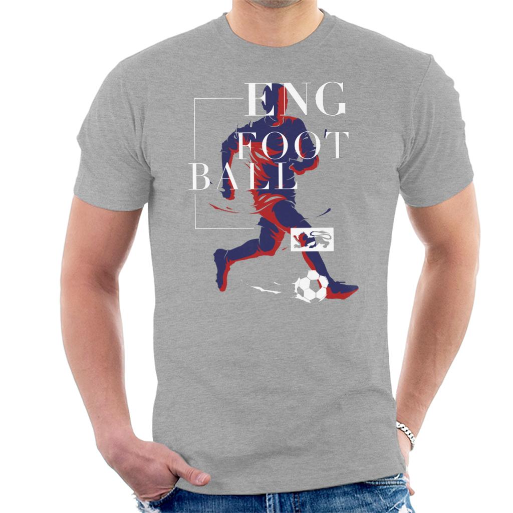 England Red And Blue Euro Footballer Men's T-Shirt product image 1