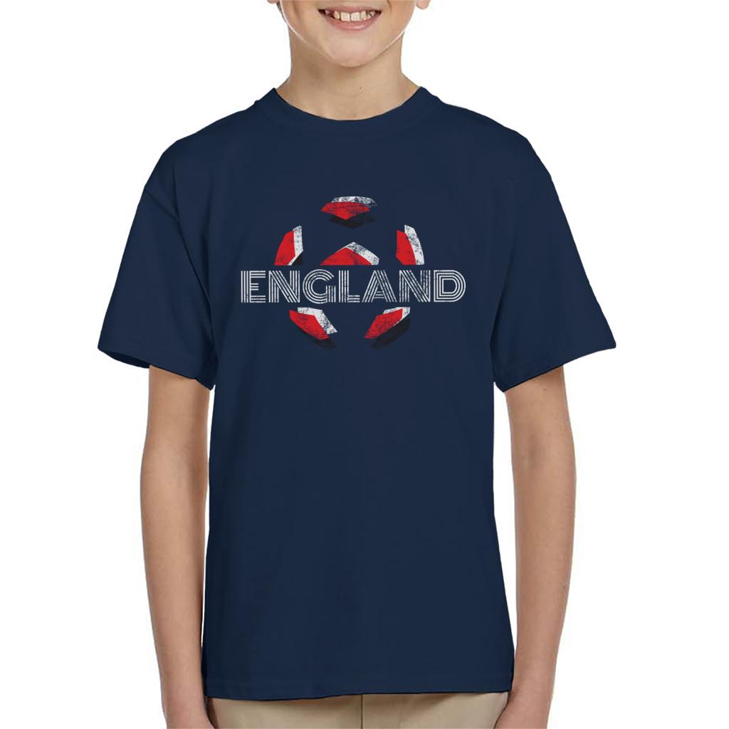 England Retro Ball Art Euro Football Kid's T-Shirt product image 1