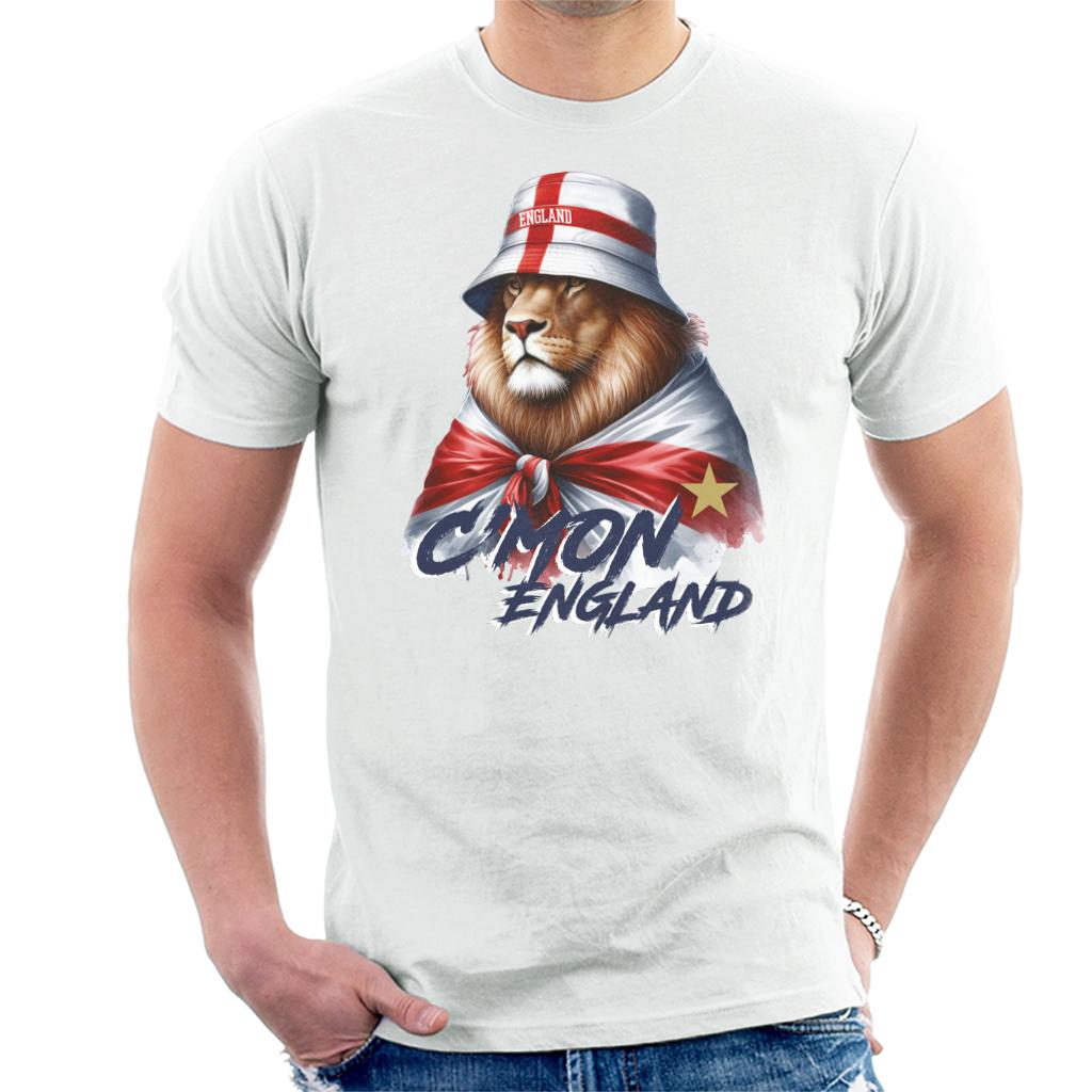 C'mon England Blue Flag Wrapped Lion Euro Football Men's product image 1