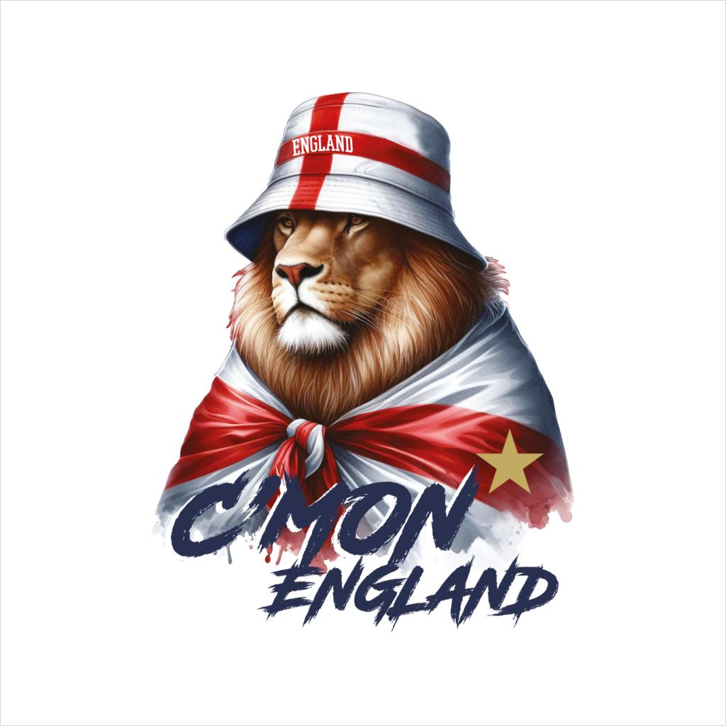 C'mon England Blue Flag Wrapped Lion Euro Football Women's product image 2
