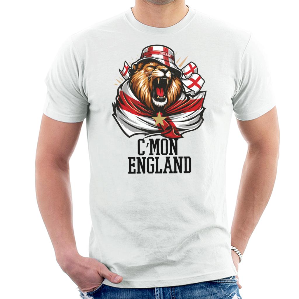 C'mon England Flag Lion Roar Euro Football Men's T-Shirt product image 1