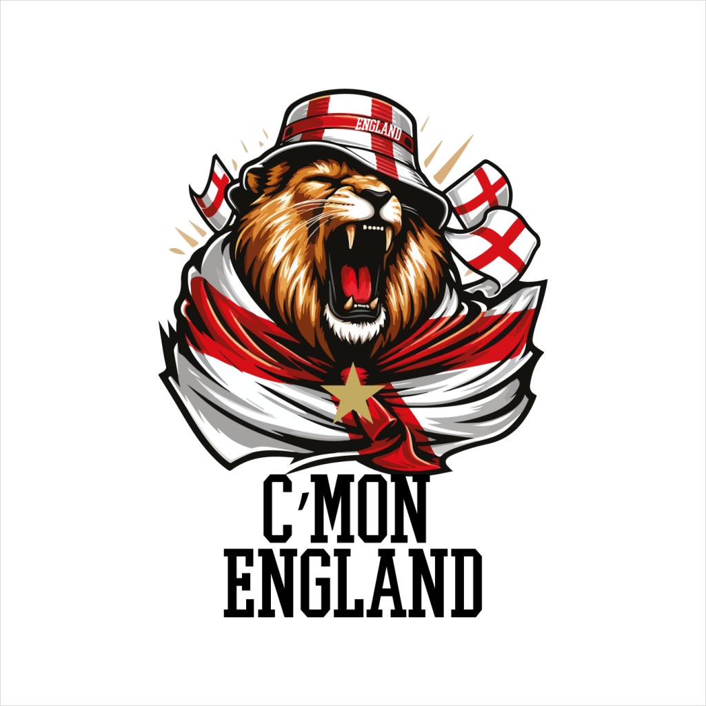 C'mon England Flag Lion Roar Euro Football Men's T-Shirt product image 2