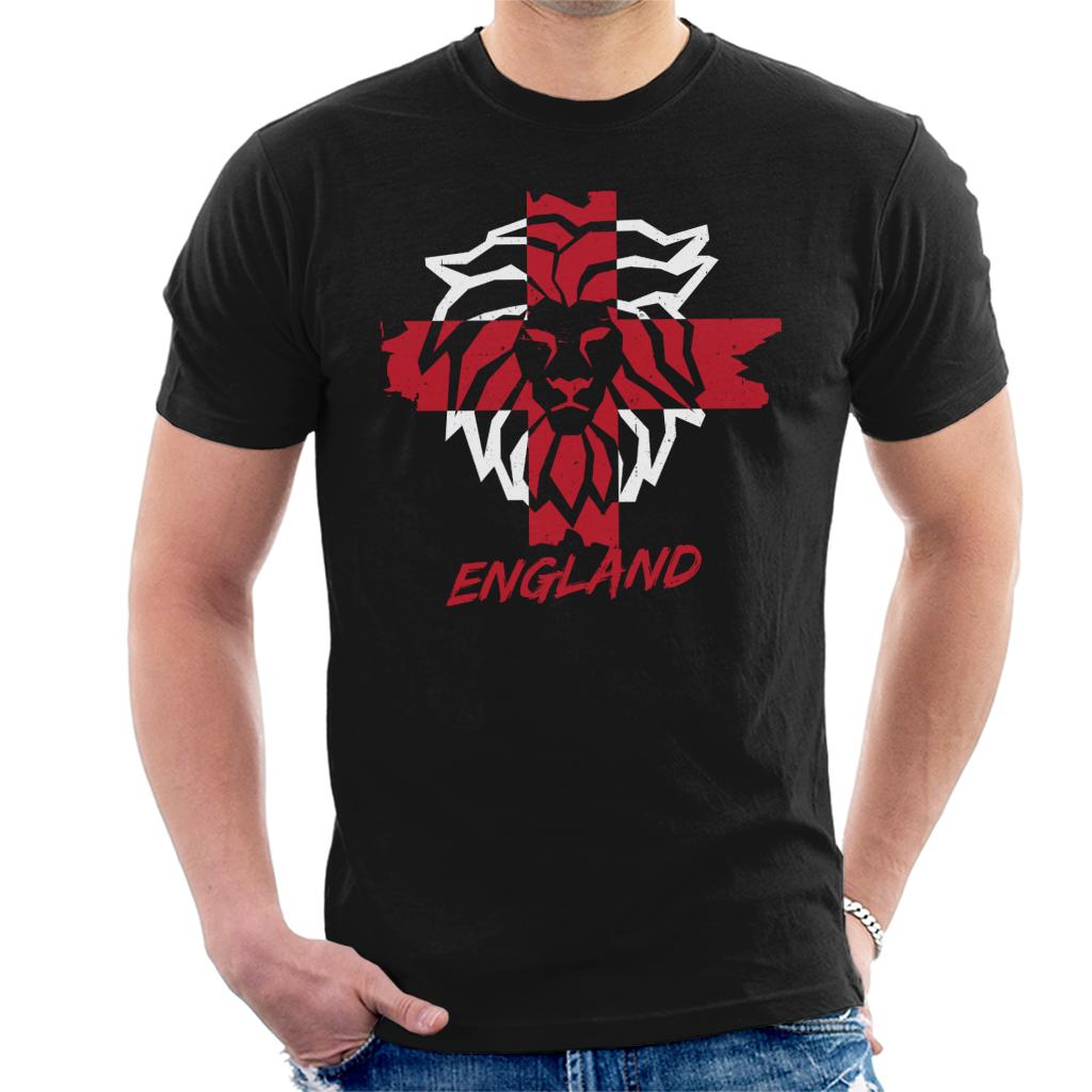 England Lion Mane Outline Euro Football Men's T-Shirt product image 1