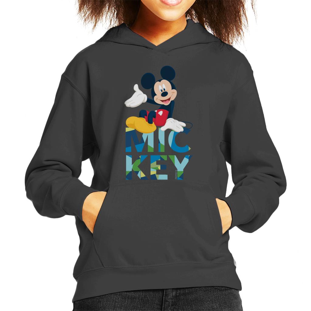 Disney Mickey Mouse Colour Text Kid's Hooded Sweatshirt product image 1
