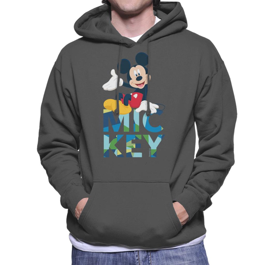 Disney Mickey Mouse Colour Text Men's Hooded Sweatshirt product image 1