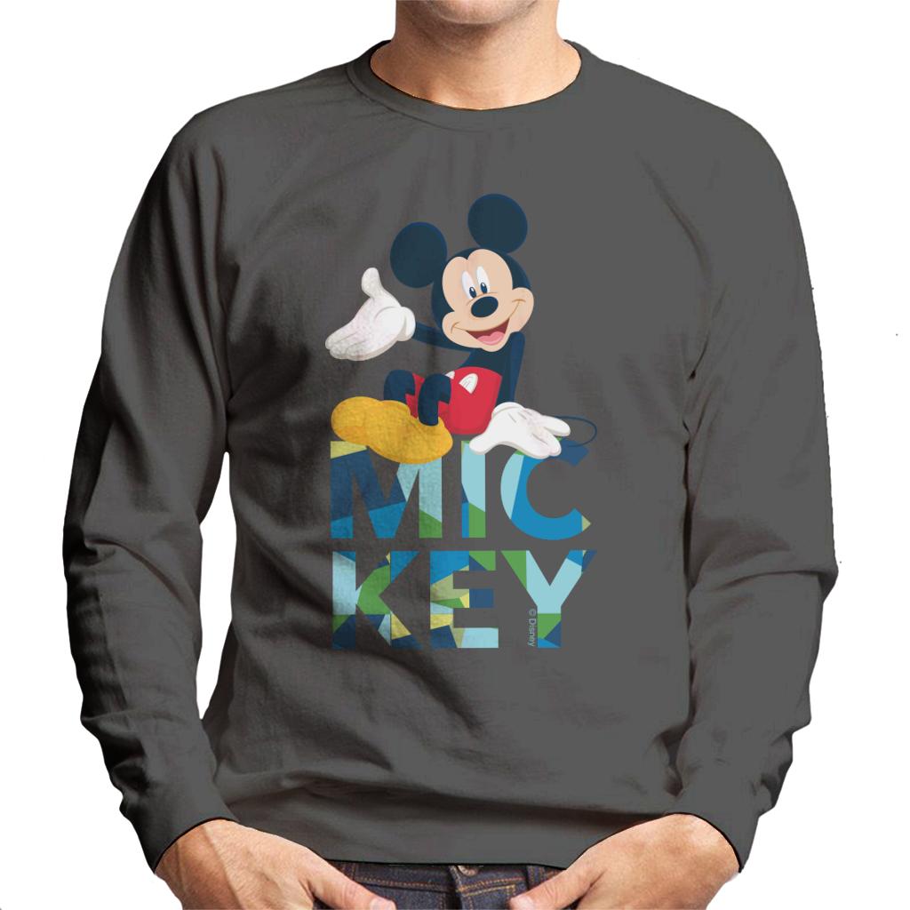 Disney Mickey Mouse Colour Text Men's Sweatshirt product image 1