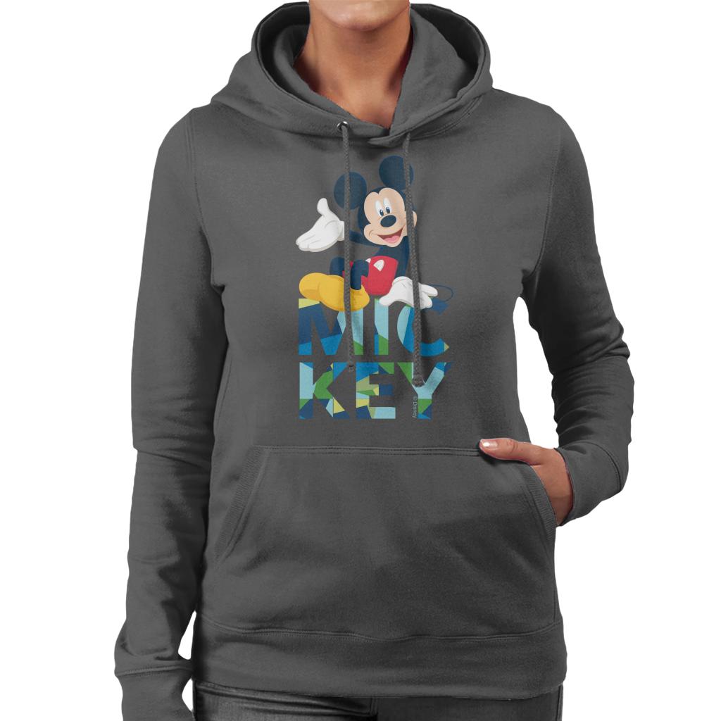 Disney Mickey Mouse Colour Text Women's Hooded Sweatshirt product image 1