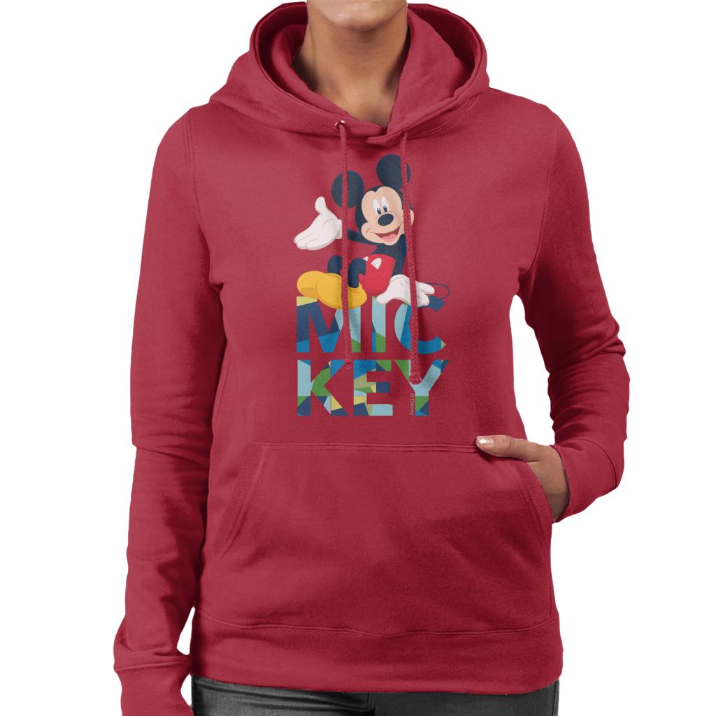 Disney Mickey Mouse Colour Text Women's Hooded Sweatshirt product image 6