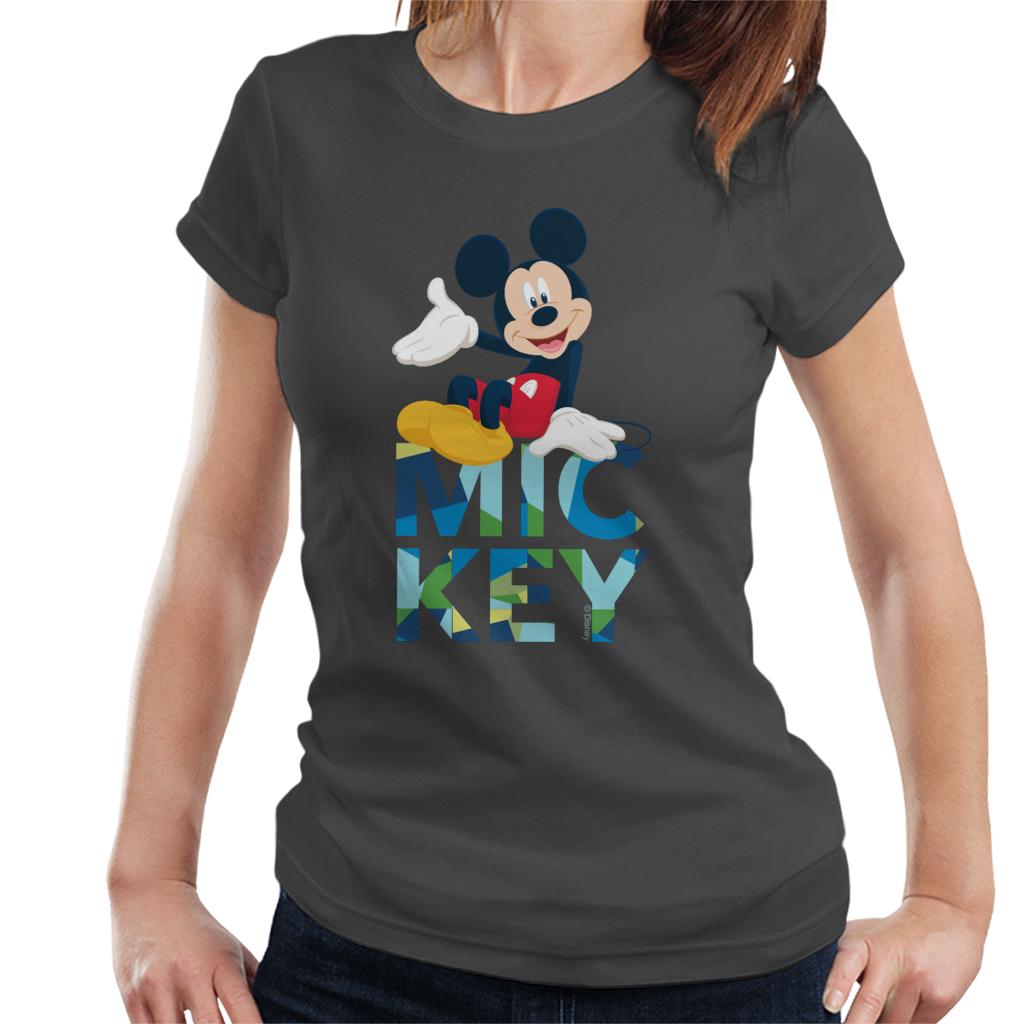 Disney Mickey Mouse Colour Text Women's T-Shirt product image 1