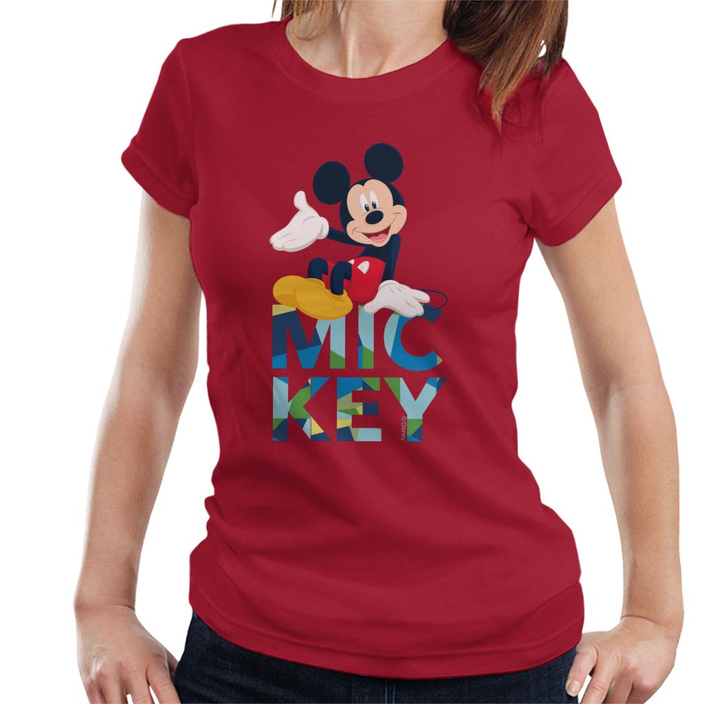 Disney Mickey Mouse Colour Text Women's T-Shirt product image 6