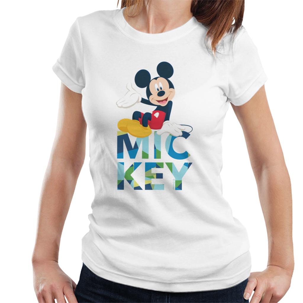 Disney Mickey Mouse Colour Text Women's T-Shirt product image 4