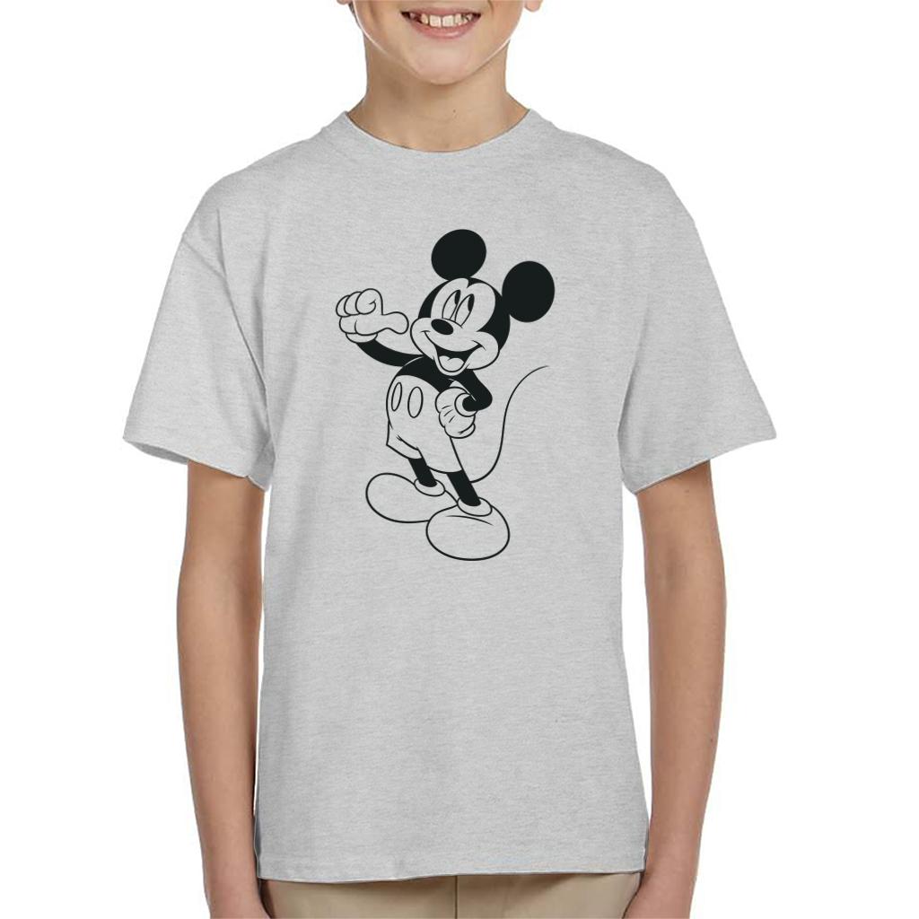 Disney Mickey Mouse Classic Black Sketch Kid's T-Shirt product image 1