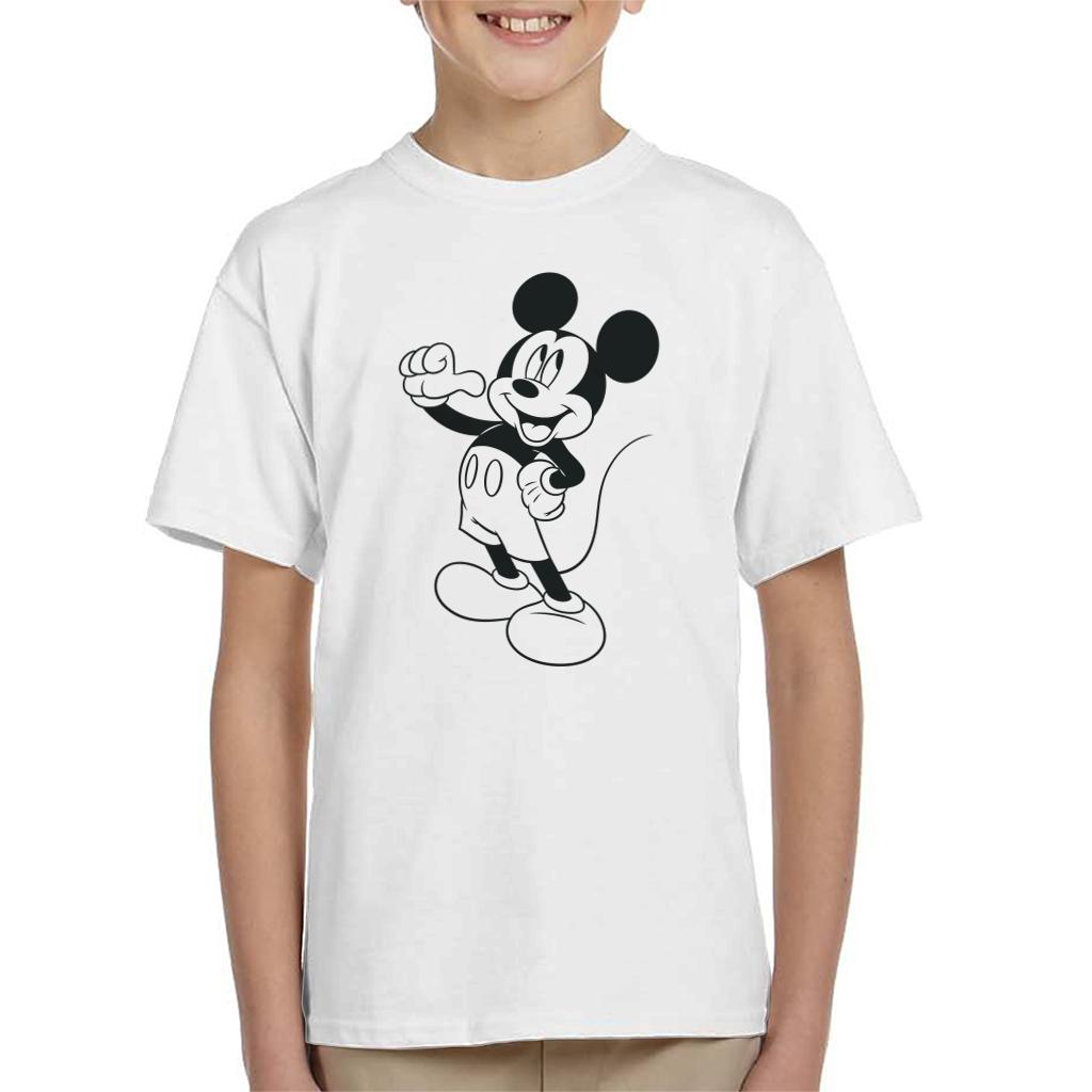 Disney Mickey Mouse Classic Black Sketch Kid's T-Shirt product image 4