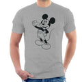 Disney Mickey Mouse Classic Black Sketch Men's T-Shirt product image 1