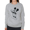 Disney Mickey Mouse Classic Black Sketch Women's Sweatshirt product image 1