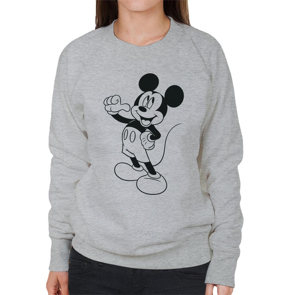 Disney Mickey Mouse Classic Black Sketch Women's Sweatshirt product image 1