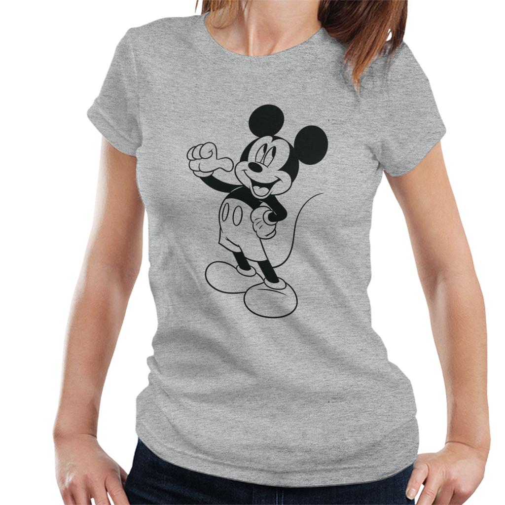 Disney Mickey Mouse Classic Black Sketch Women's T-Shirt product image 1