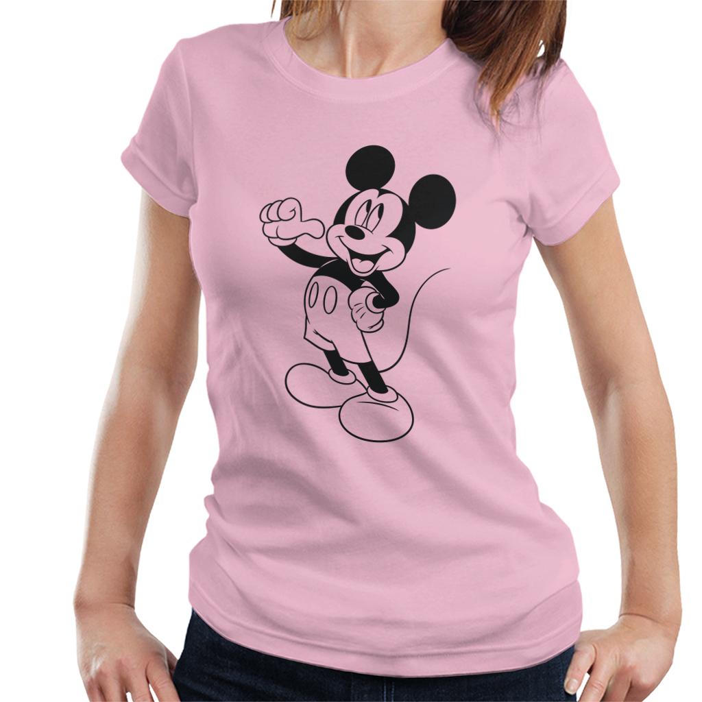 Disney Mickey Mouse Classic Black Sketch Women's T-Shirt product image 6
