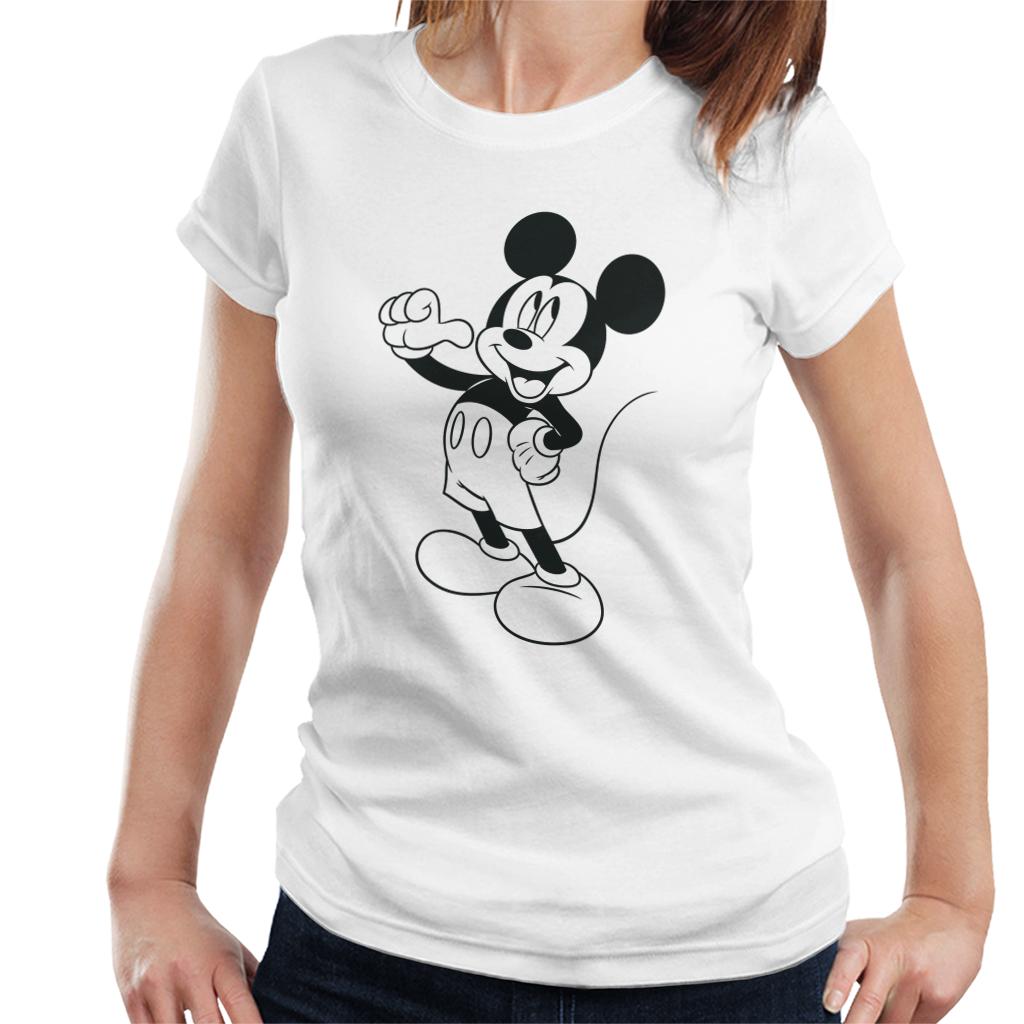 Disney Mickey Mouse Classic Black Sketch Women's T-Shirt product image 4
