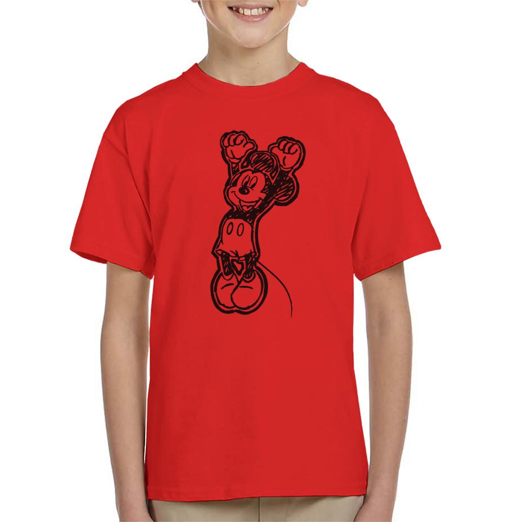 Disney Mickey Mouse Sketch Jump For Joy Kid's T-Shirt product image 6