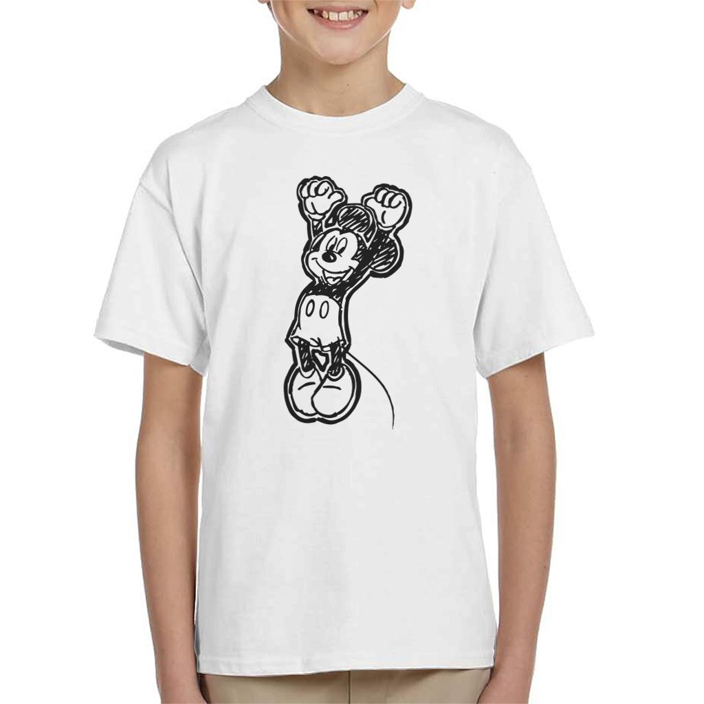 Disney Mickey Mouse Sketch Jump For Joy Kid's T-Shirt product image 4
