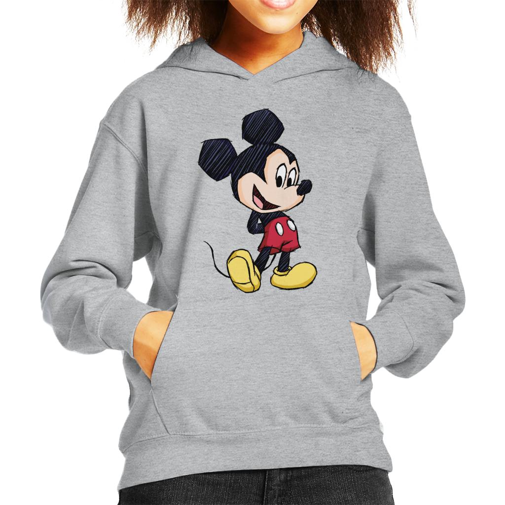 Disney Mickey Mouse Big Head Sketch Kid's Hooded Sweatshirt product image 1