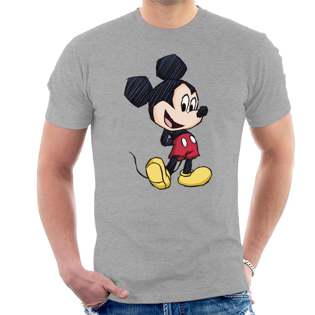 Disney Mickey Mouse Big Head Sketch Men's T-Shirt product image 1