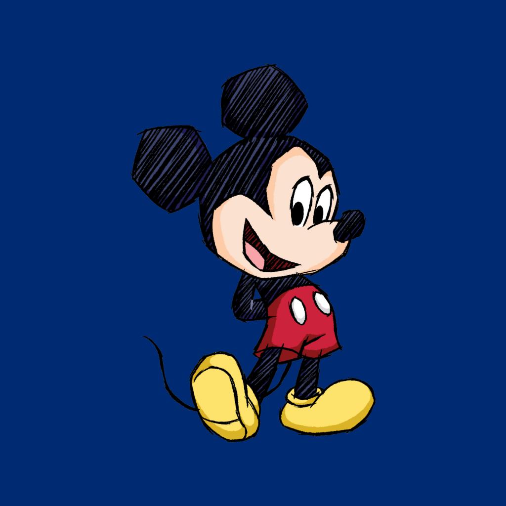 Disney Mickey Mouse Big Head Sketch Kid's T-Shirt product image 5