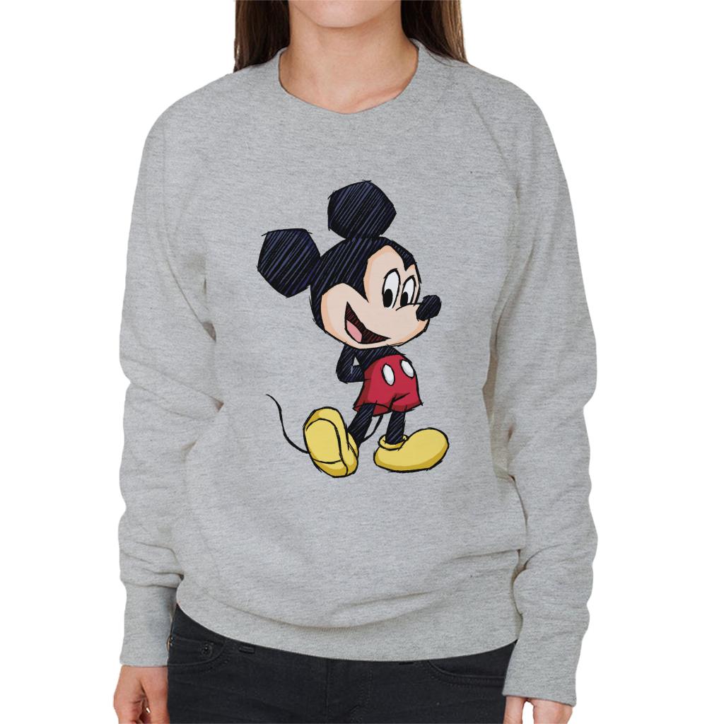 Disney Mickey Mouse Big Head Sketch Women's Sweatshirt product image 1