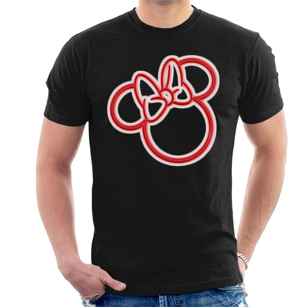 Disney Mickey Mouse Minnie Neon Head Men's T-Shirt product image 1