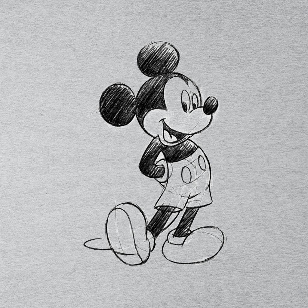 Disney Mickey Mouse Sketch Drawing Men's T-Shirt product image 2