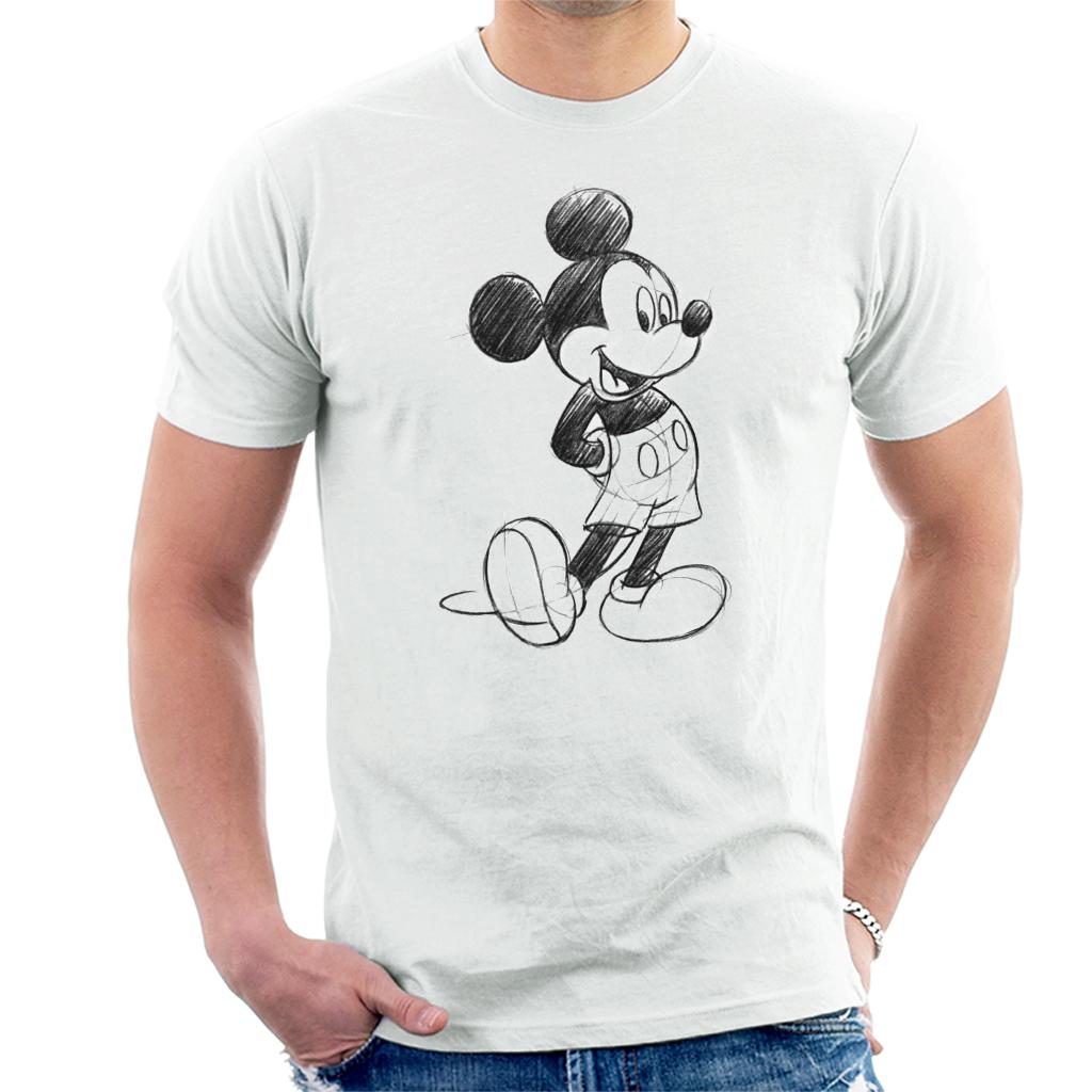 Disney Mickey Mouse Sketch Drawing Men's T-Shirt product image 4